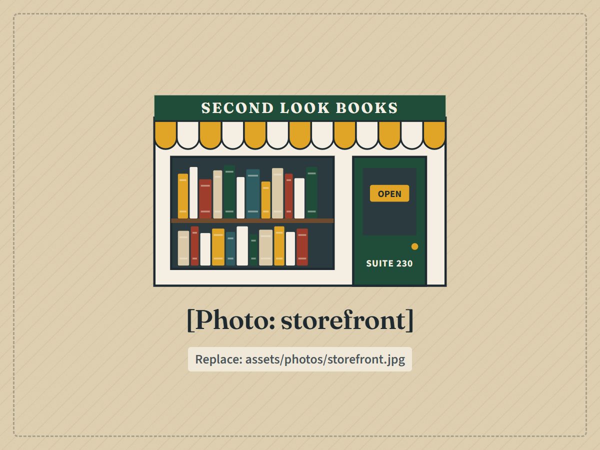 The front of Second Look Books in the Lowes Foods Center